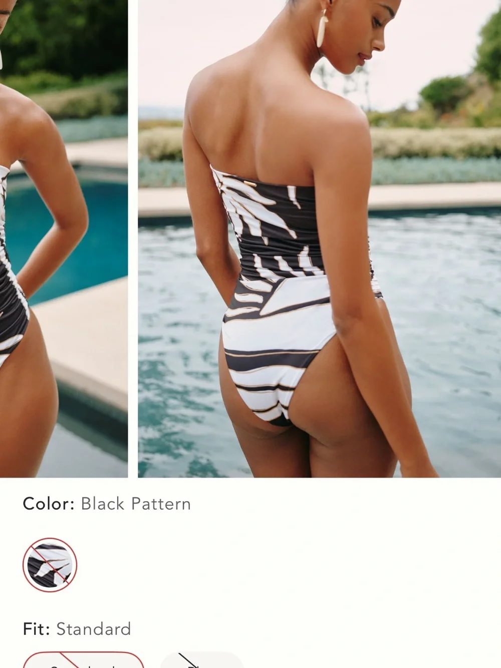 Cala de la Cruz x Anthropologie Giocomo Black & White Tropical Print Swimsuit